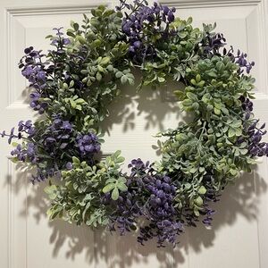 Hand Crafted Green and Lavender Eucalyptus Wreath